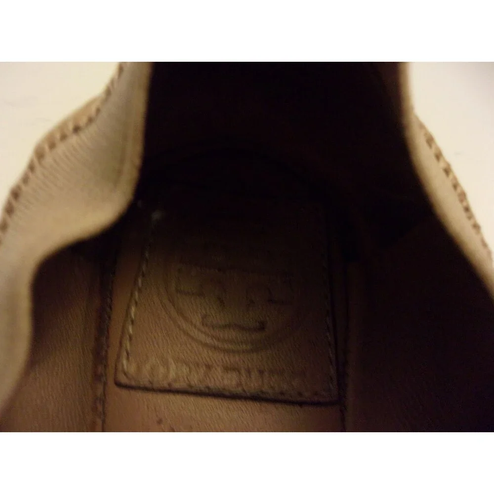 Tory Burch Ballet Flats Size 8 Medium Tan Patent Leather  Beige Khaki